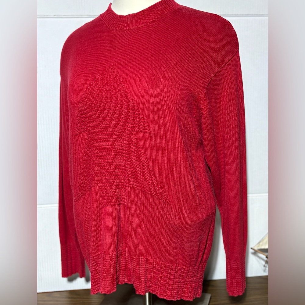 Elisabeth by Liz Claiborne Vintage 3X womens red sweater w/christmas tree.